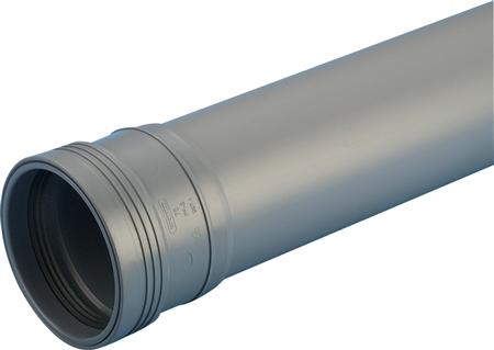 Wavin Pp 50X1000Mm  Rør M/Mf Grå Wavin