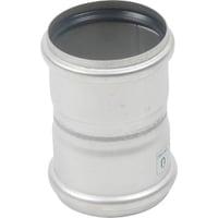 EuroPipe rustfri (AISI 304) dobbeltmuffe - 75 mm Blcher