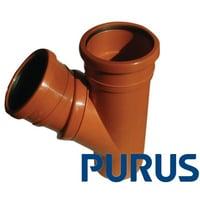 Purus - Flex-grenrr glat PP m. 2 muffer - 110 mm Purus