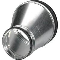 Lang excentrisk reduktion m. nipler 200 mm til 160 mm Lindab
